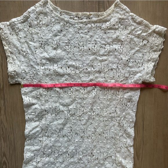 JOIE a la plage Balton Lace Tunic in Off White size XS swim cover up crochet - Picture 8 of 9